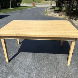 Custom Italian Made Wood Kitchen Table With 4 Matching Chairs 