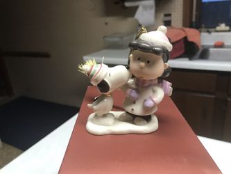 Snoopy and Lucy Lennox Christmas ornament