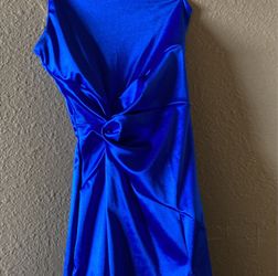 Royal Blue Slit Dress