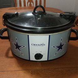 Large Rare Dallas Cowboys Crock Pot 