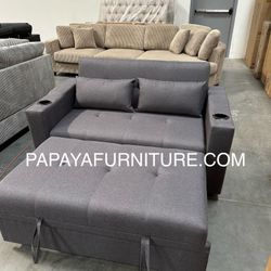 New! Comfortable Sofabed, Sleeper Sofa, Small Space Sofa With Pull-out Bed, Grey Sofa Couch, Grey Couch, Office Sofa, Bedroom Sofa, Studio Sofa Couch 