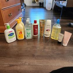 13 personal care items - Bioderma cleansing oil, baby oil etc, most of them are full, new and used