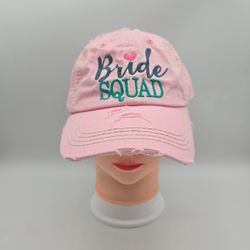 Women's KBEPTHOS Vintage Pink Bride Squad Cotton Distressed AdjustableHat. 3