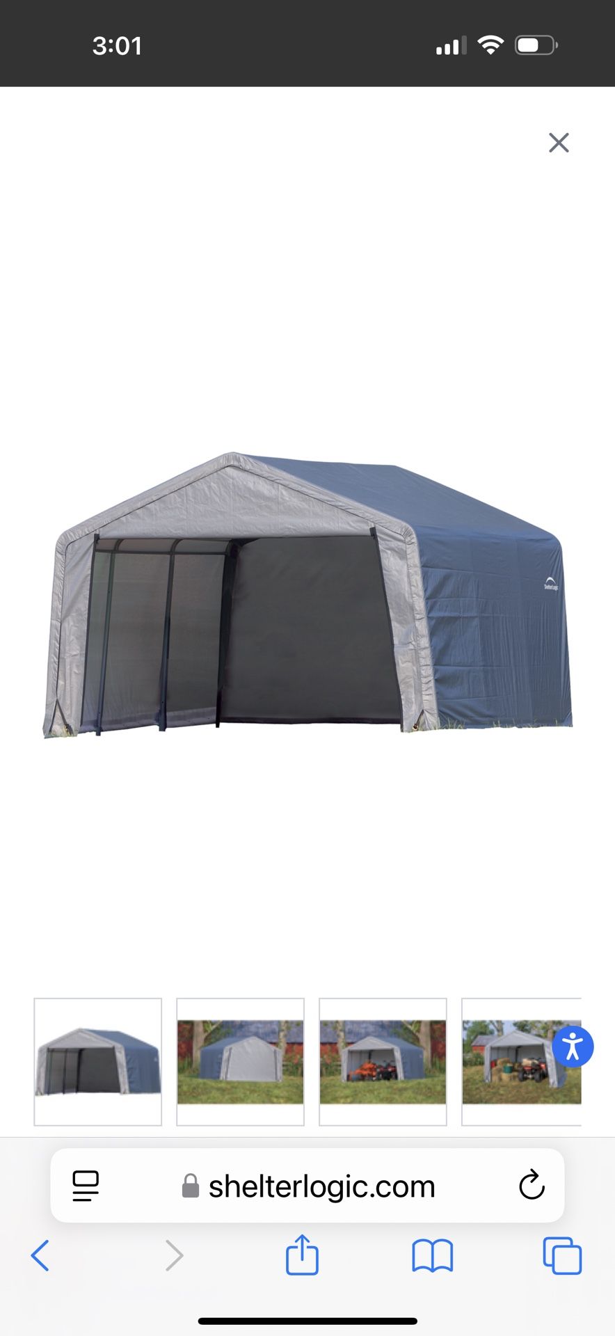 12x12 Portable Garage Shed