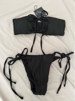 Black Bandeau Bikini Set