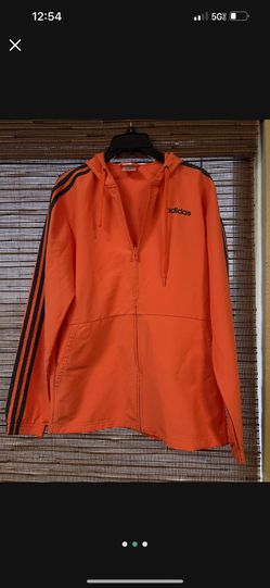 Used Adidas Marathon Running Jacket Orange Excellent Small Men 