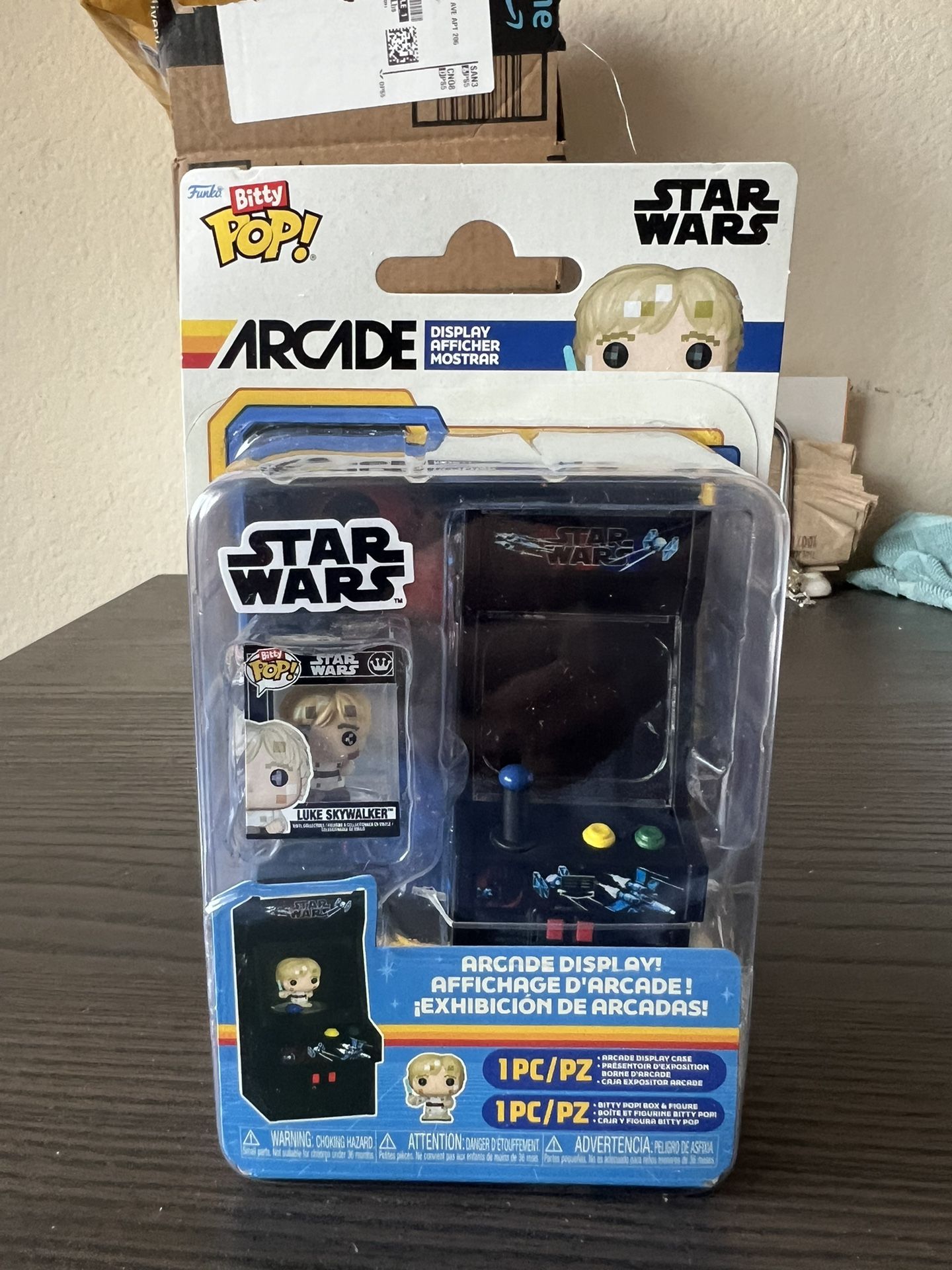 NEW IN HAND STAR WARS BITTY Arcade Funko Pop Movies Luke Skywalker 8-Bit Gaming