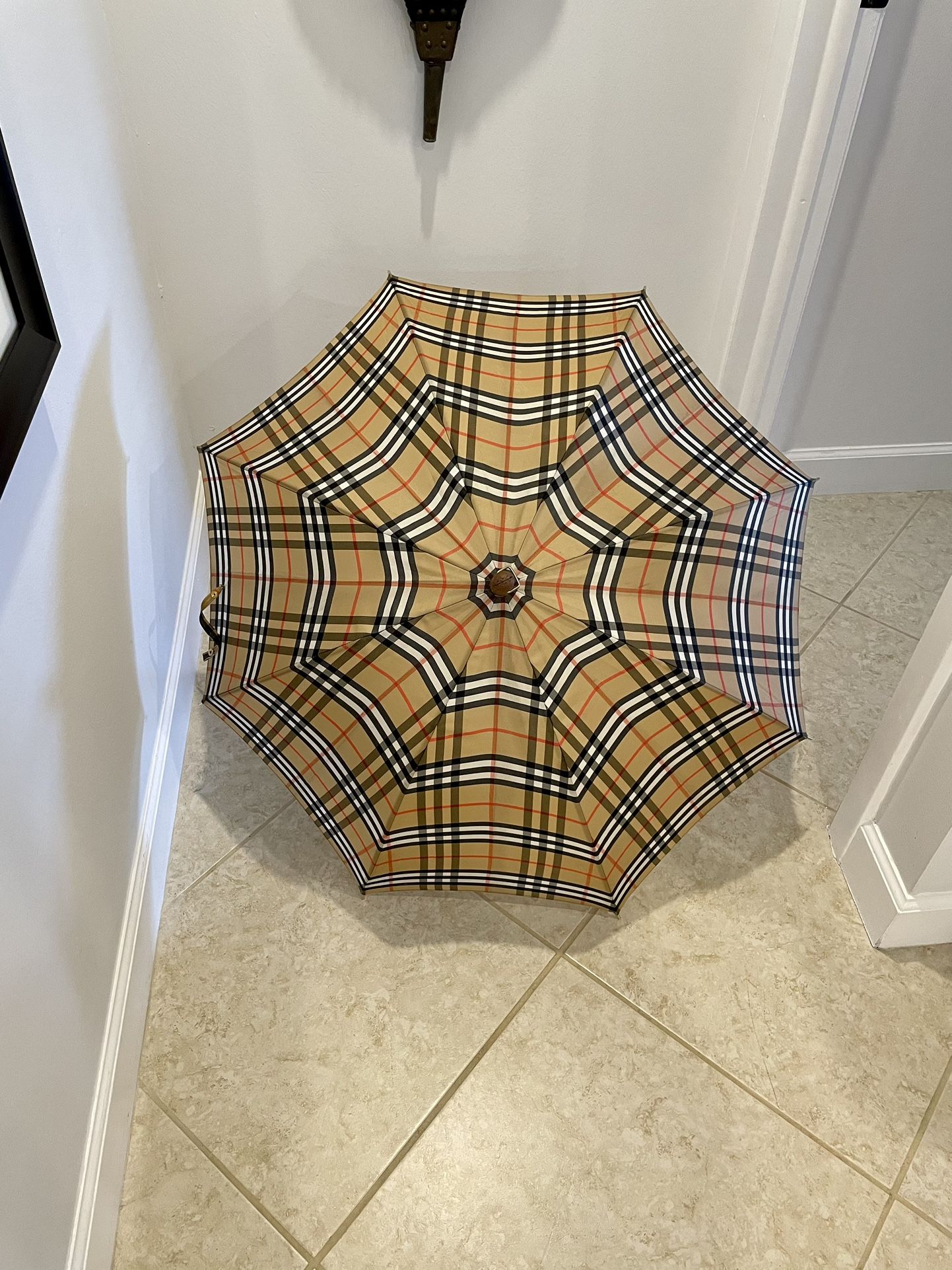 Vintage Nova Check Burberry Umbrella 