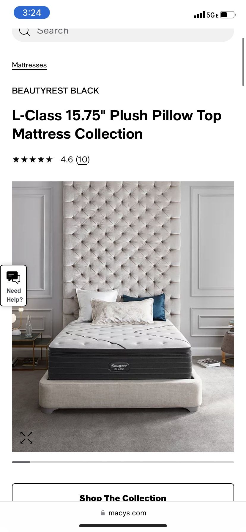 Beautyres Black L Class Pillow Top Plush King Size