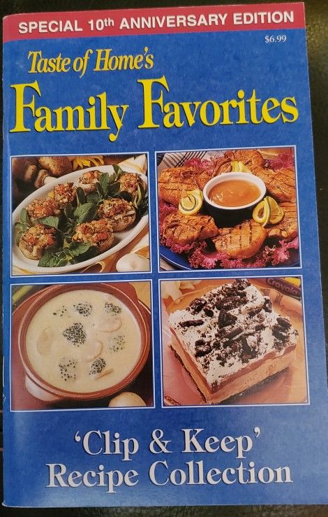 2002 Taste of Home Family Favorites Clip & Keep Recipe Cards Collection Cookbook
