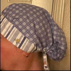 (2)Brand New Handmade Surgical Nurse’s Hat Hair Cover Hairnet Scrubs Hat in packaging - Set of 2 