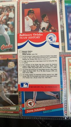 Baseball stickers with team history