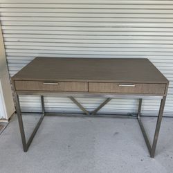 Solid Wood & Chrome Desk - Model Home Furniture 