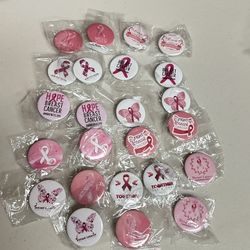 24pcs Breast Cancers Awareness Badge Brooches