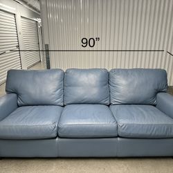 Free Delivery- American Leather Light Blue Sofa