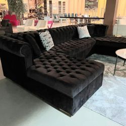 Velvet Sectional Couch 