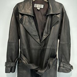 NY Line Women Leather Jacket Size S.