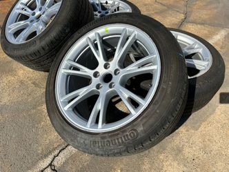 4x 19” 2024 Tesla Model Y Gemini Wheels USED Continental 255/45/19 25% 5x4.5
