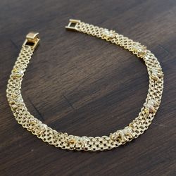 Gold Plated Elephant Ankle Bracelet 10”