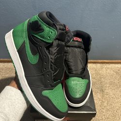 jordan 1 high pine green black DS