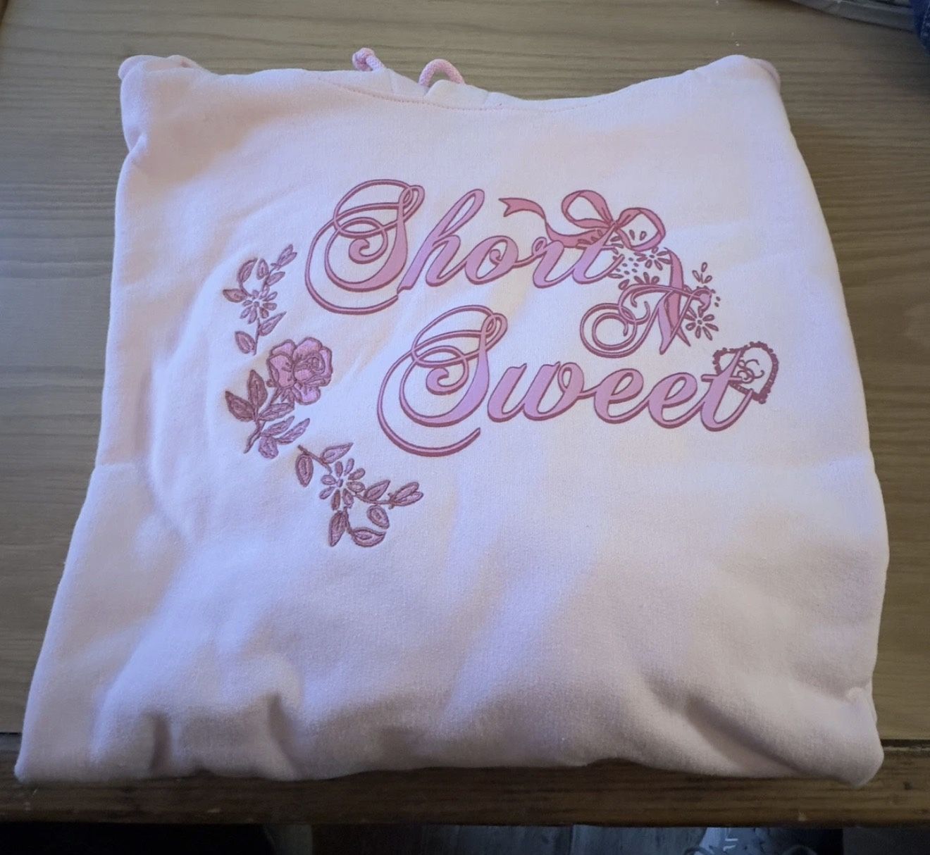 Sabrina Carpenter Pink Embroidery Hoodie XL