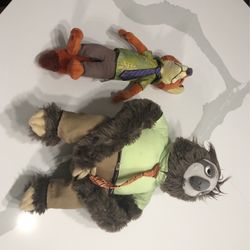 Nick And Flash Plushies (Zootopia)