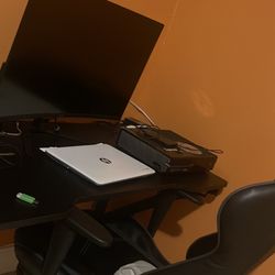 Monitor , Gaming Table And Chair 