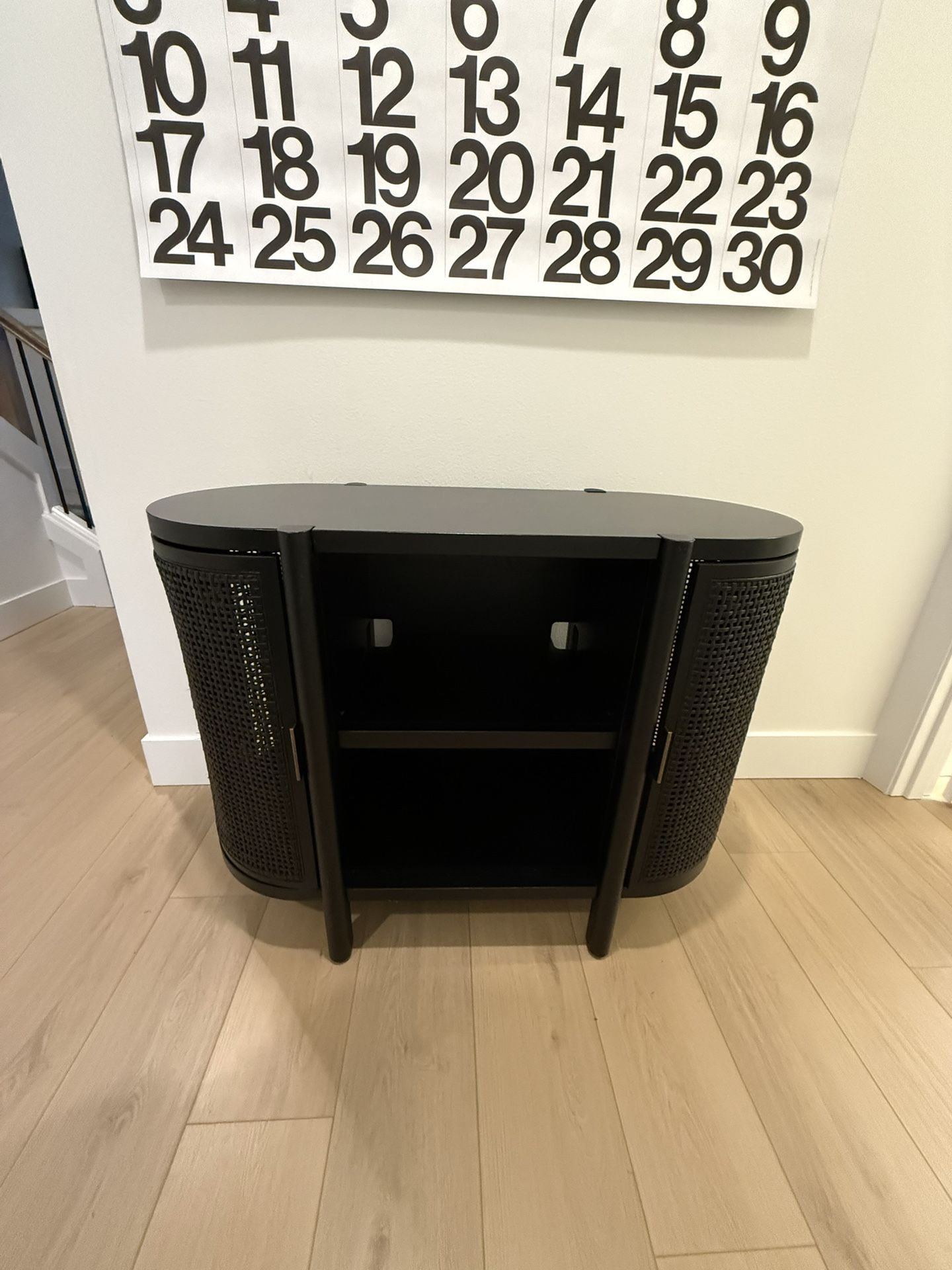 Cane Side Cabinet Table