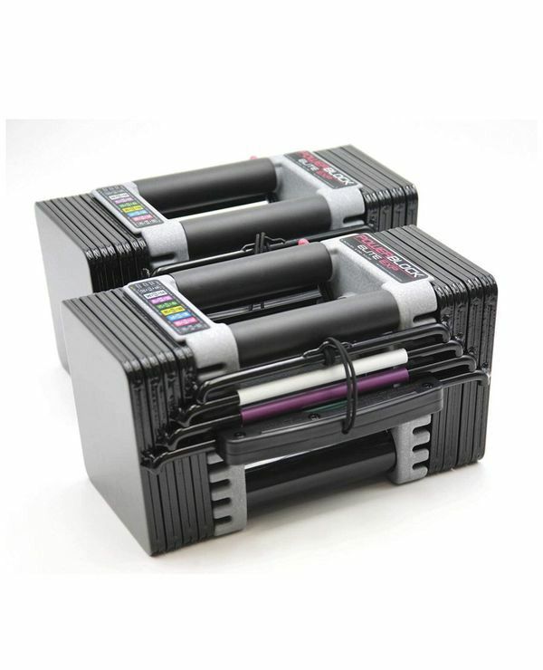 Brand New Powerblocks Pair USA Elite 5-50 Expandable Adjustable Dumbbells