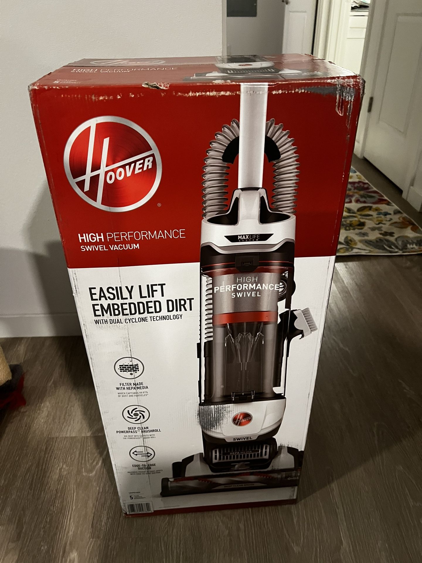 Brand new in box Hoover High Performance Swivel vacuum