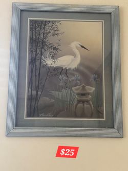 Andy Mack Egret Framed Art Print
