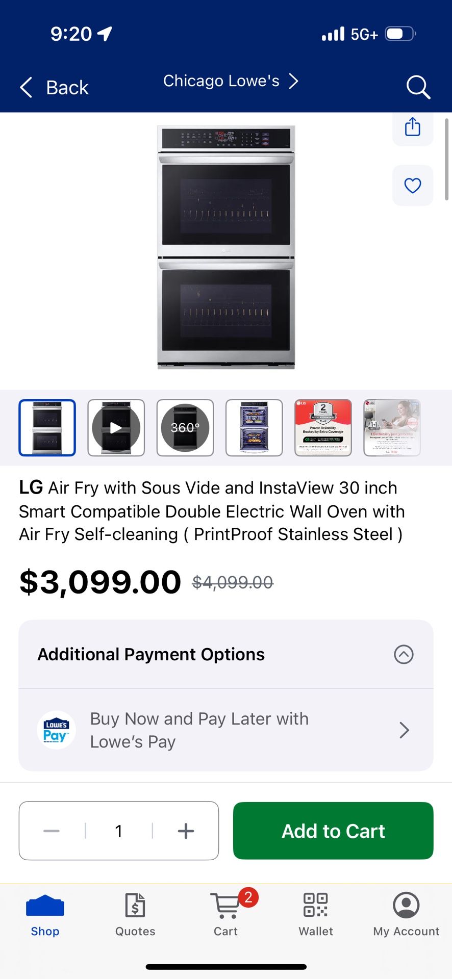 LG Double Oven