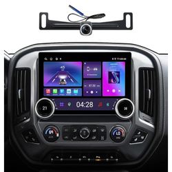 Chevy Silverado Radio GMC Sierra 2014-2018 - 11.5" Dual Knobs - Wireless CarPlay Android Auto - 2K Touch Screen - Android13