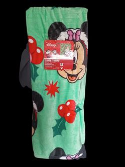 Disney Minnie Mouse Christmas Throw 50x70in