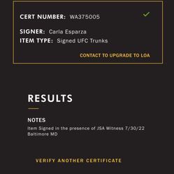 Carla Ezparza Sign Shorts Ufc