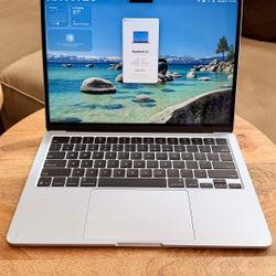 MacBook Air 13 inch M4 512GB, 16GB Silver Blue, AppleCare+ protection 