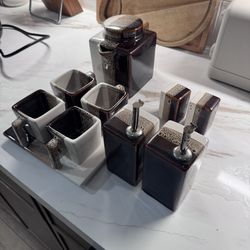 Pier One Hand painted Stoneware Set