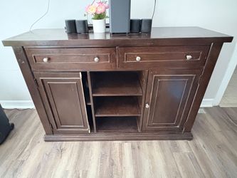 Dark Brown Kelso Buffet Wood TV Stand / Sideboard Cabinet