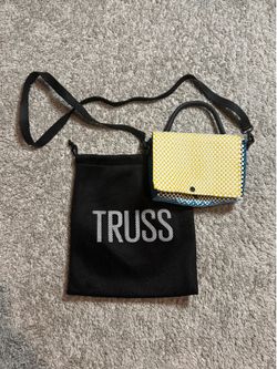 Truss multicoloured plastic woven mini bag