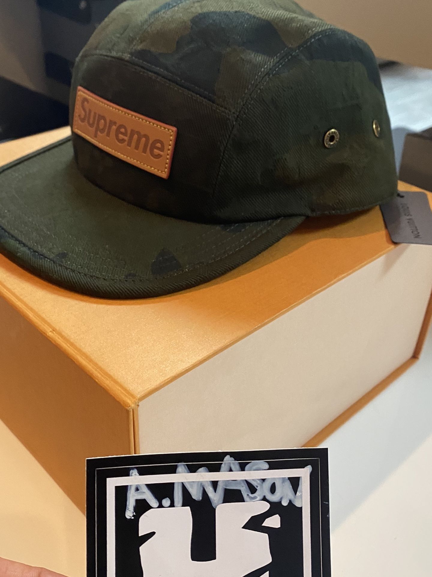 Supreme X Louis Vutton Camo Camp Hat