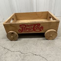 vintage Pepsi-Cola wooden soda pop crate wagon