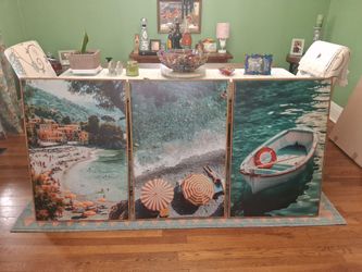 Coastal Triptych Wall Art Set of 3 Amalfi Coast Italy