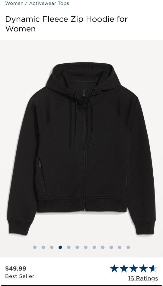 Black Zip Up Hoodie Old Navy NEW!