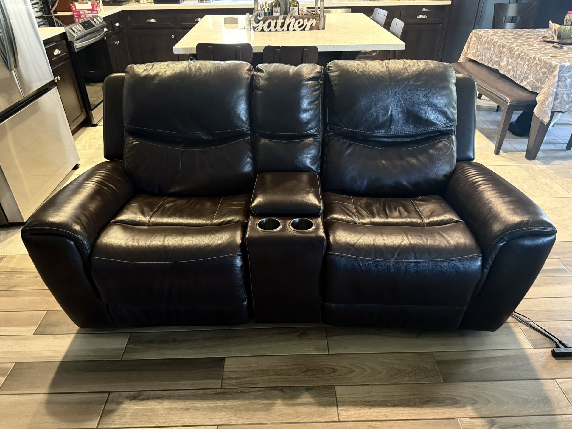 Leather Recliner Couch