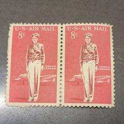 2 Amelia Earhart Stamps, July 1963