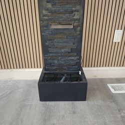 32inch Tall Cascading Stone Wall Fountain Decoration Will Led Light