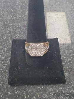 14kt YG Diamond Ring. SIZE 11. TDW: .36ct. ASK FOR RYAN.