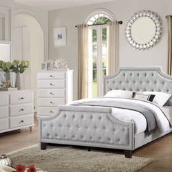Queen Size Bed Frame With Mattress 