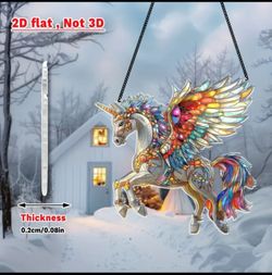 Celestial Wings — Rainbow Pegasus Unicorn Suncatcher