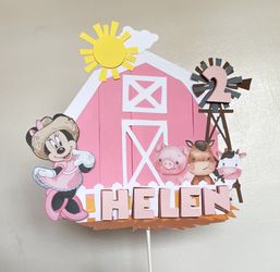 Cowgirl Minnie Cake Topper